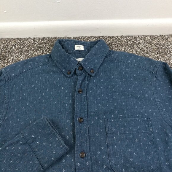 Taylor Stitch Other - Taylor Stitch Shirt Jack Geometric L/S Button Up Indigo Blue Mens Medium (40)